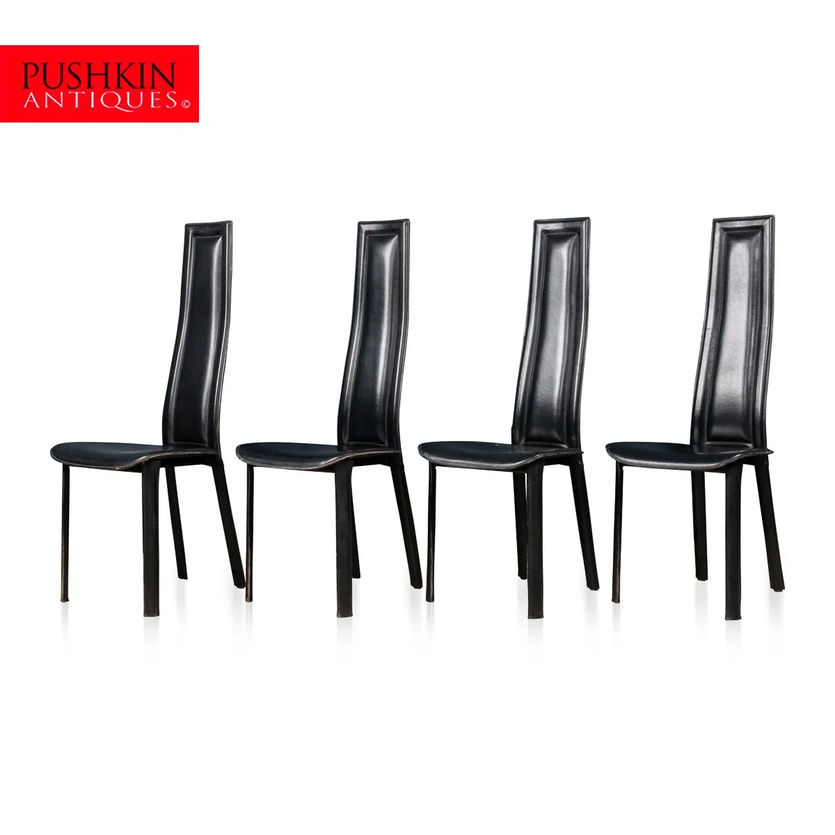 Set of four clearance black dining chairs